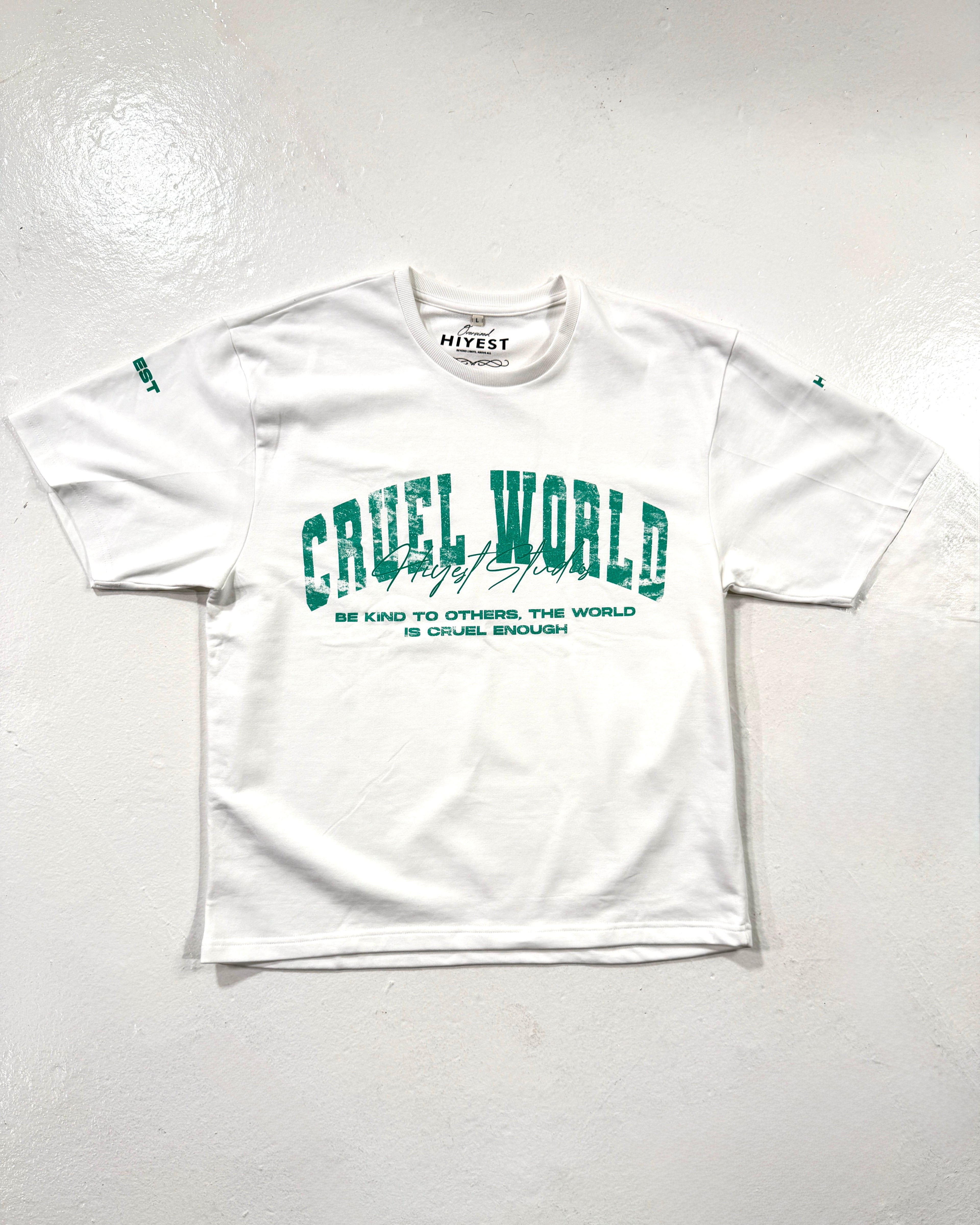"CRUEL WORLD" WHITE T-SHIRT (HIYEST)